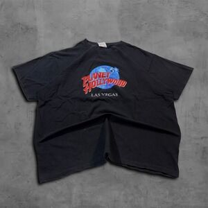 90s Oversized Black Planet Hollywood Streetwear Tee